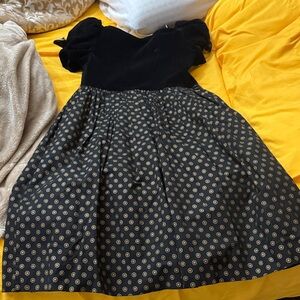 Elegant Black and Gold Kids Dress